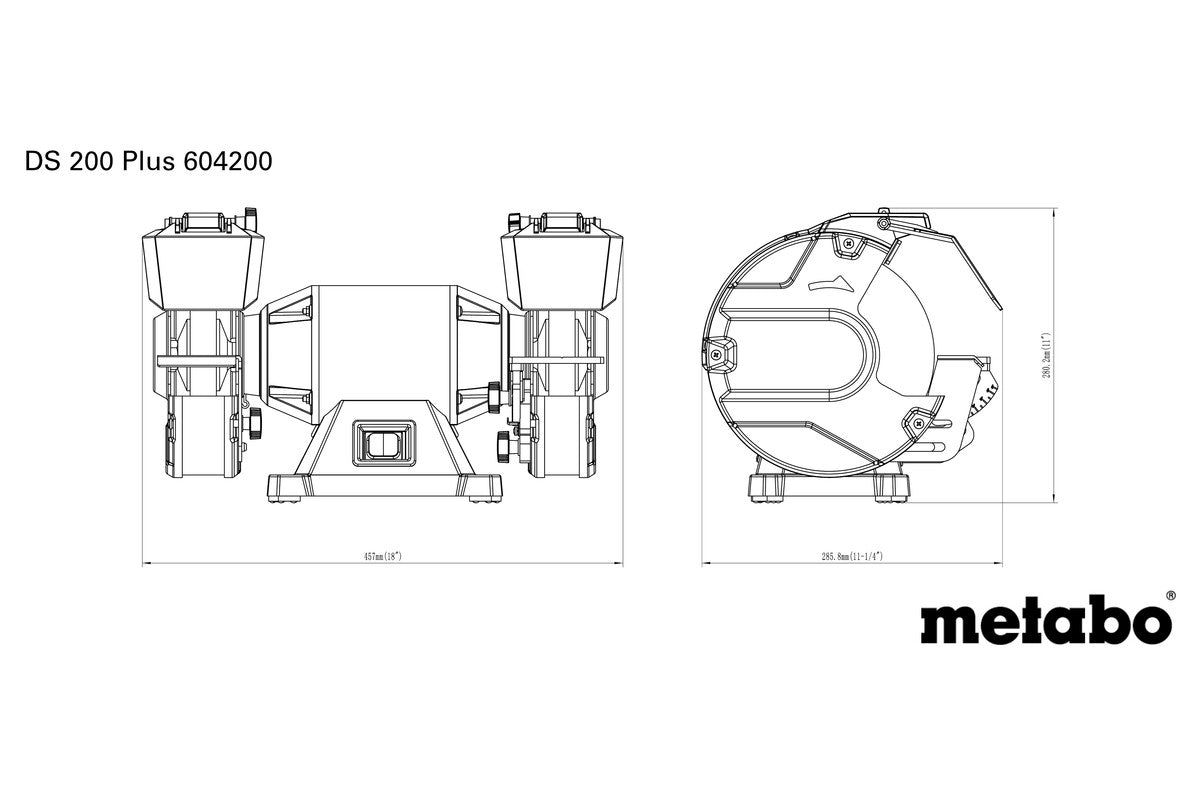 Metabo 8 in. Heavy Duty Bench Grinder, DS 200 Plus 604200420