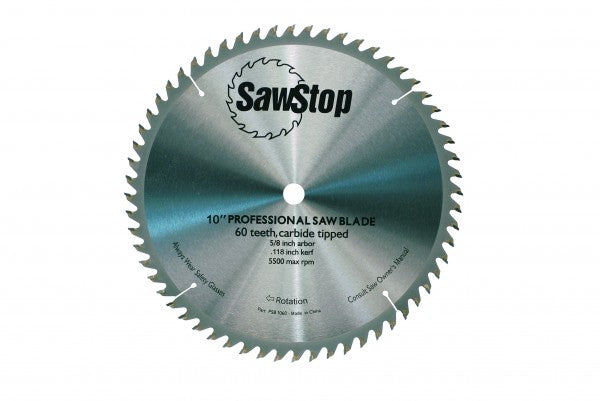 SawStop 60-Tooth Combination Table Saw Blade CB104 184