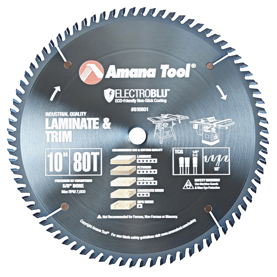 Amana Tool 10 in /80T Trim Saw T.C.G. Grind 610801C