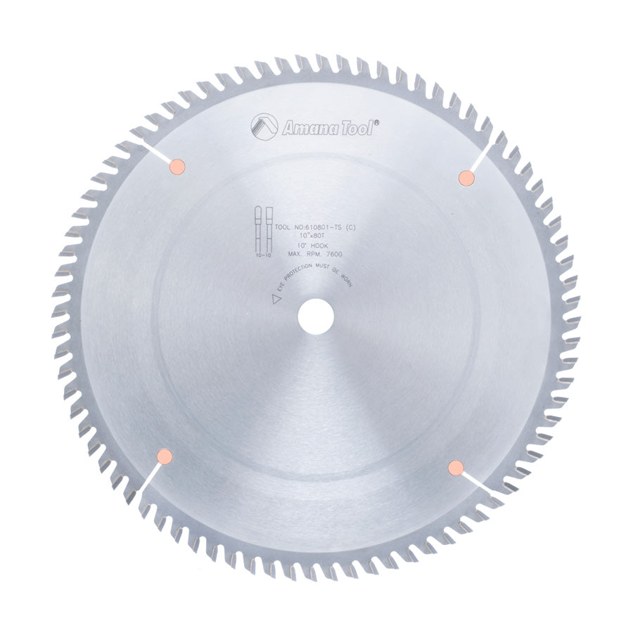 Amana Tool 10 in /80T Thin Kerf T.C.G. Grind 610801-TS
