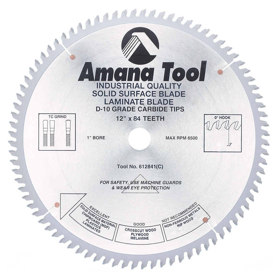 Amana Tool 12 in /84T M-TCG Solid Surface 612841