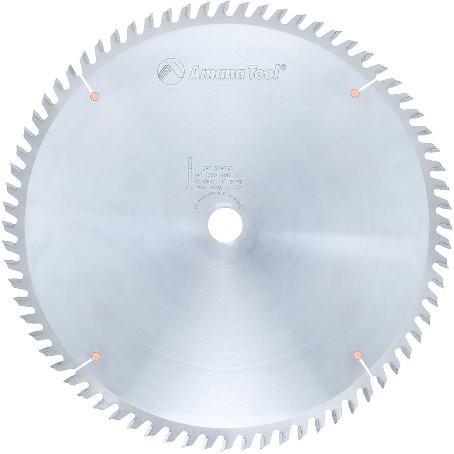 Amana Tool 14 in /72T Cut-Off Saw TCG Grind 614721