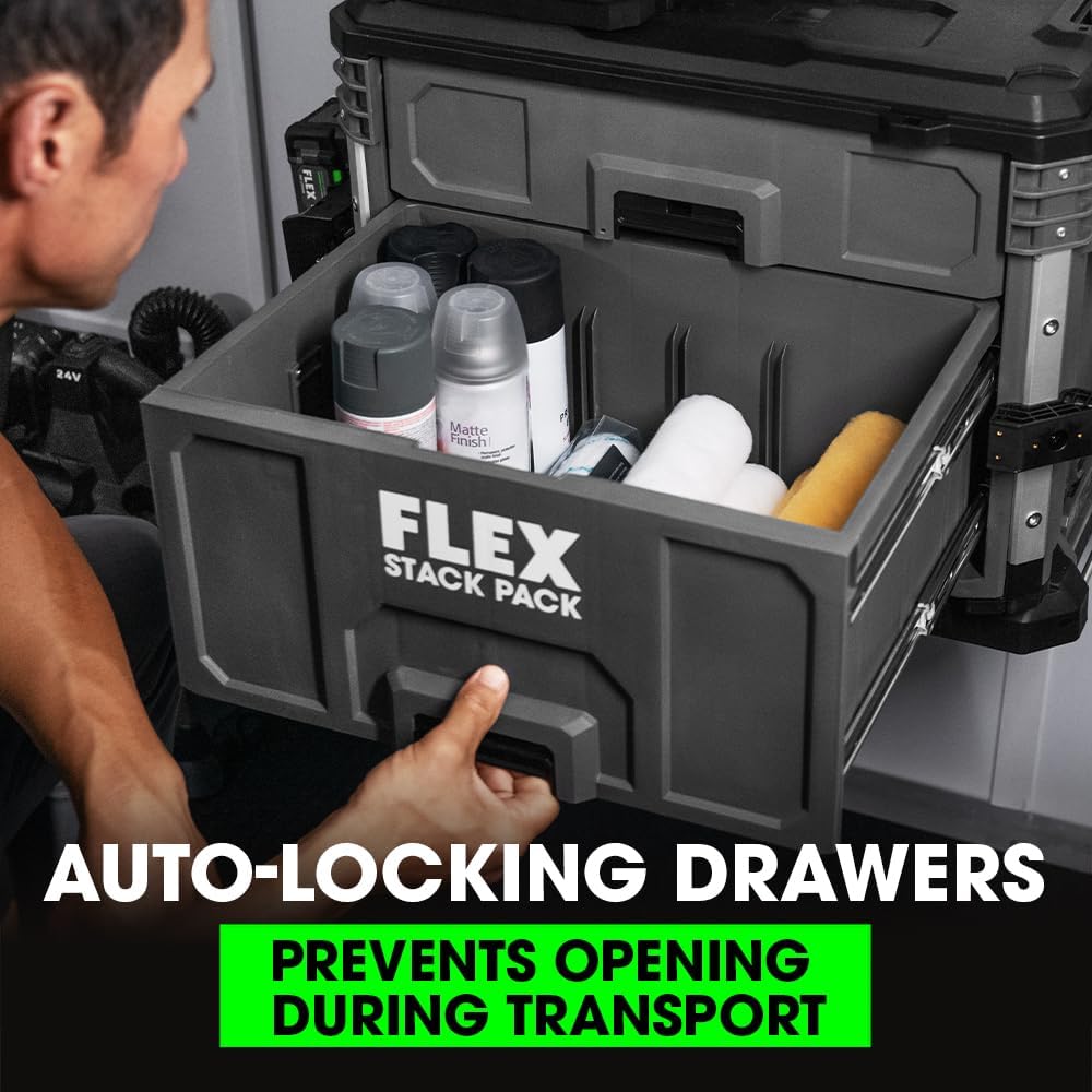 Flex Tools STACK PACK 2-Drawer Tool Box FS1106