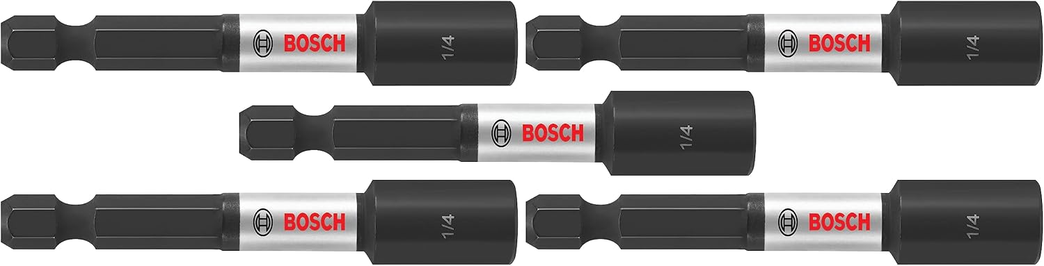 Bosch 5 pc Impact Tough 2-9/16 In x 1/4" Nutsetters (Bulk) ITNS142B