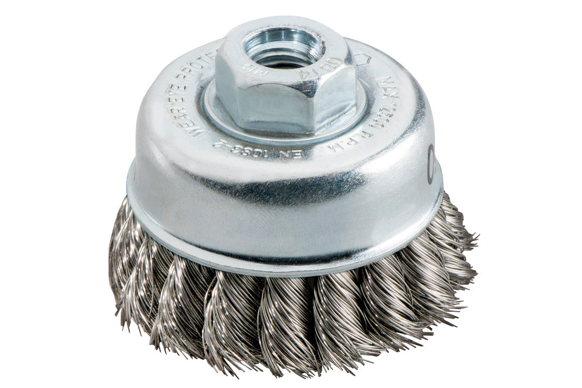 Metabo Stainless Steel, Knotted, CUP BRUSH 65 x 0.35mm / M 14 623801000