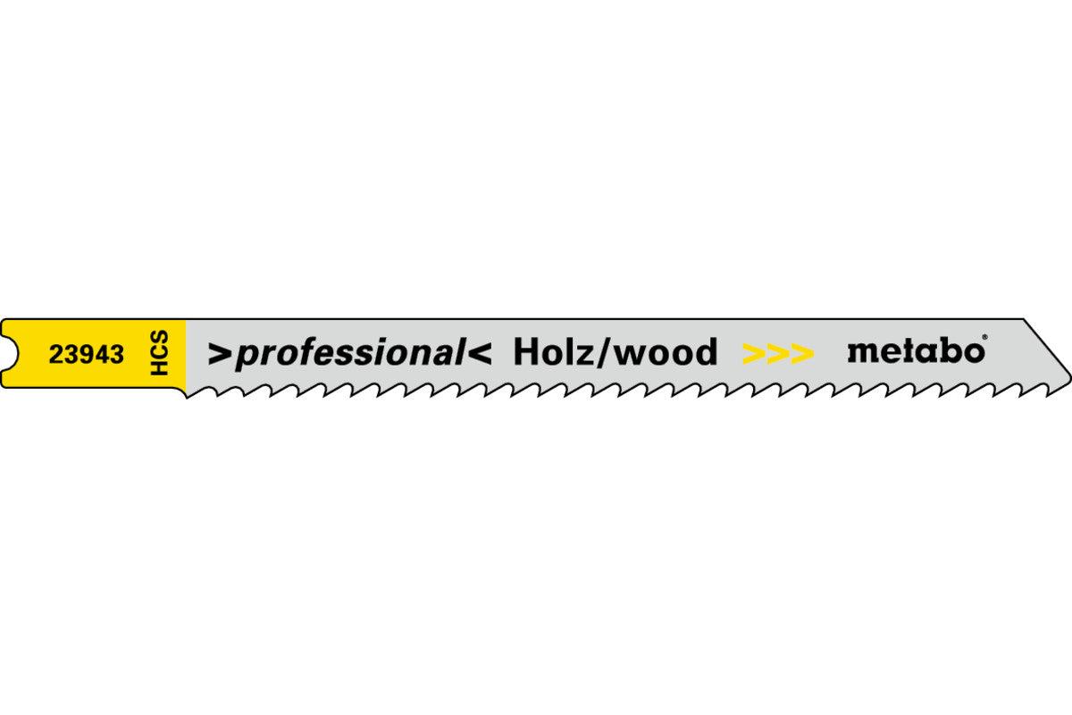 Metabo 3-1/2in 10T, WOOD, PROFESS. 82/2.5MM JIGSAW BLADE HCS 5pk 623943000