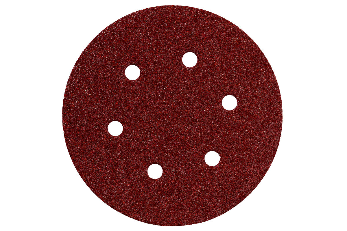 Metabo Hook and Loop Sanding Sheets 6in Dia 120 Grit - 25/PK 624023000