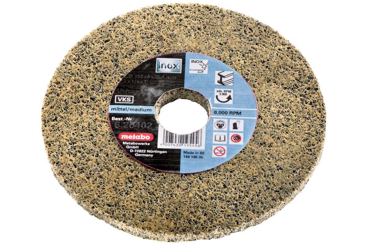 Metabo FLEECE COMPACT GRINDING DISC UNITIZED, MEDIUM, 5 X 1/4 X 7/8in, WS - 5 Pack 626483000