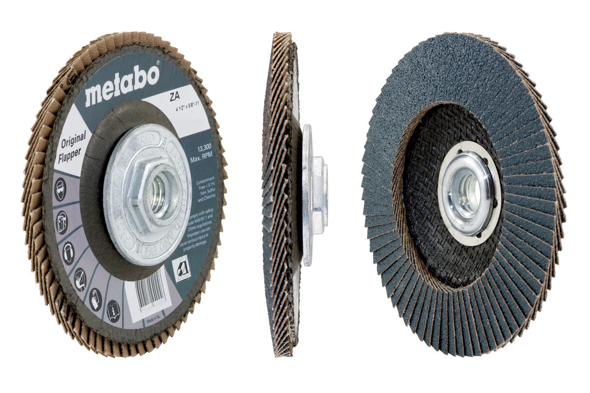 Metabo 4 1/2in ORIGINAL FLAPPER 40 5/8-11 T29 FIBERGLASS  - 5 Pack 629401000