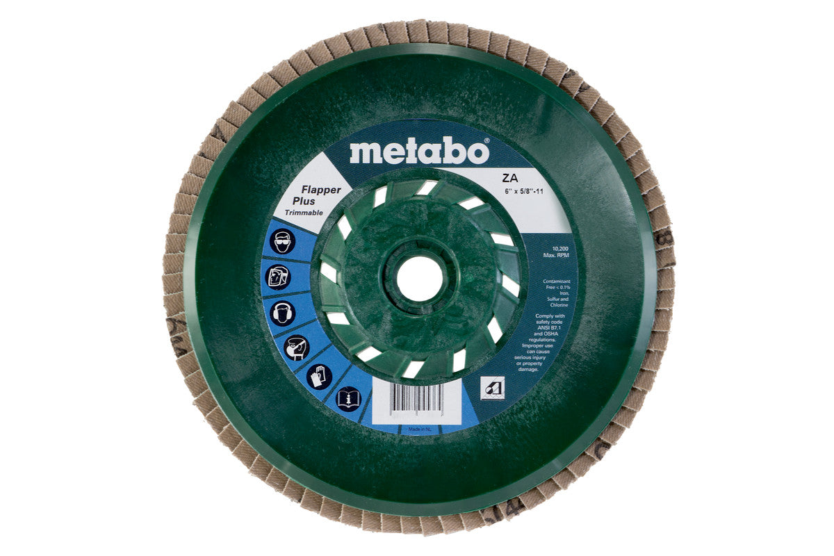 Metabo 6in FLAPPER PLUS 80 5/8-11 T29 PB - 5 Pack 629454000