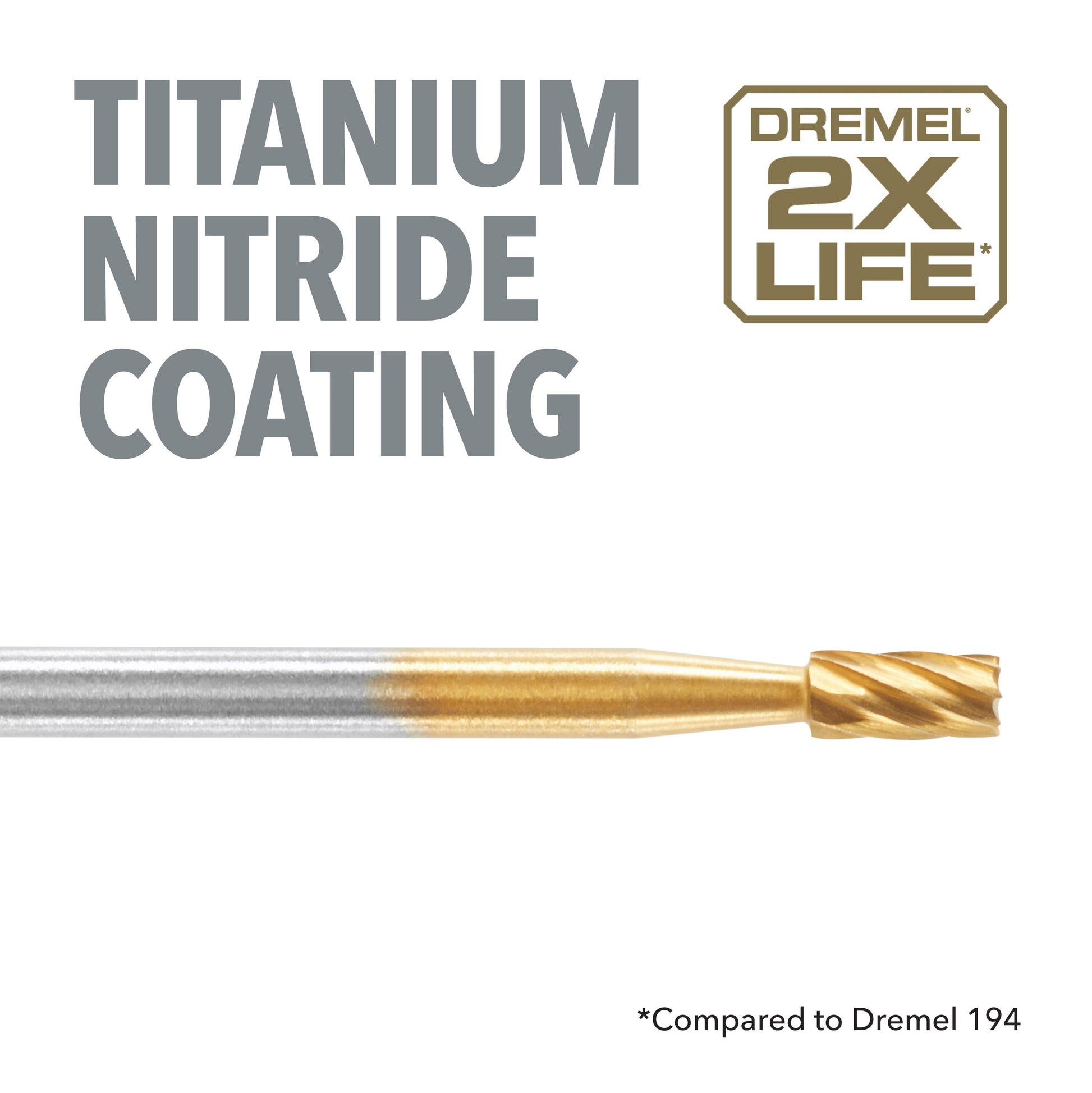 Dremel 1/8 in. Cylinder Shape High Performance Rotary Carving Bit, 2-Pack 194HP