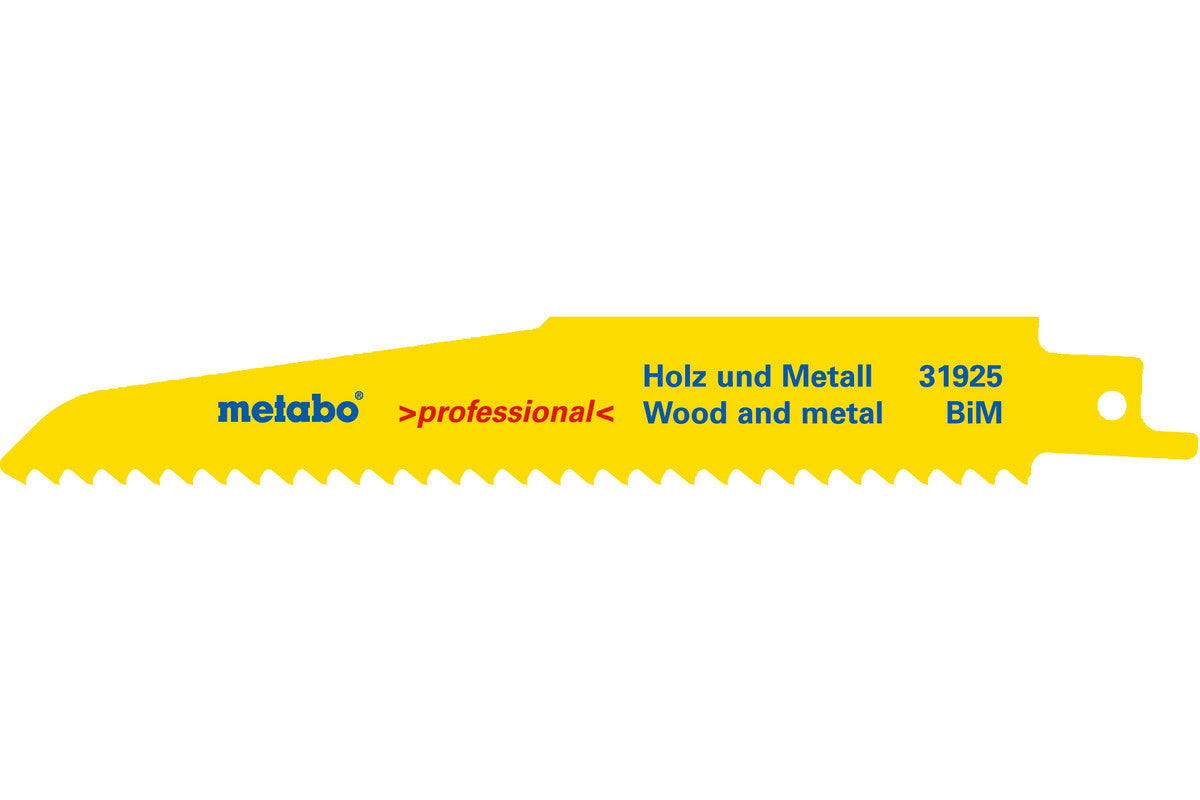 Metabo Reciprocating Saw Blades, 150 X 1.6mm, 5pk 631925000