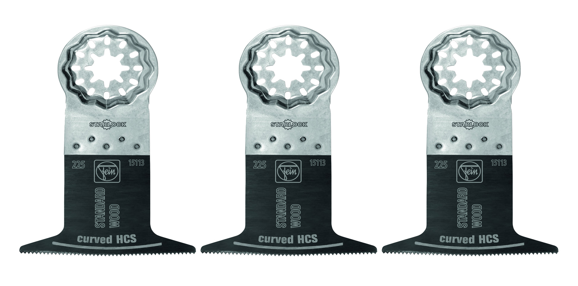 Fein E-Cut Saw Blade Starlock, 50x65mm, Curved, 3-Pack 63502225270