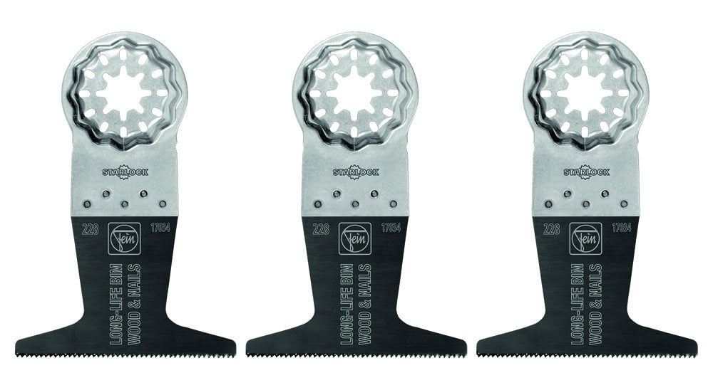 Fein E-Cut Long Life Saw Blade Starlock, 50x65mm, Bimetal, 3-Pack 63502228270