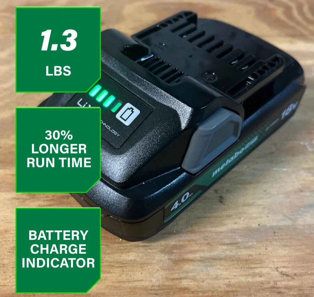 Metabo 18V 4.0Ah Battery w/ Fuel Indicator 382332M