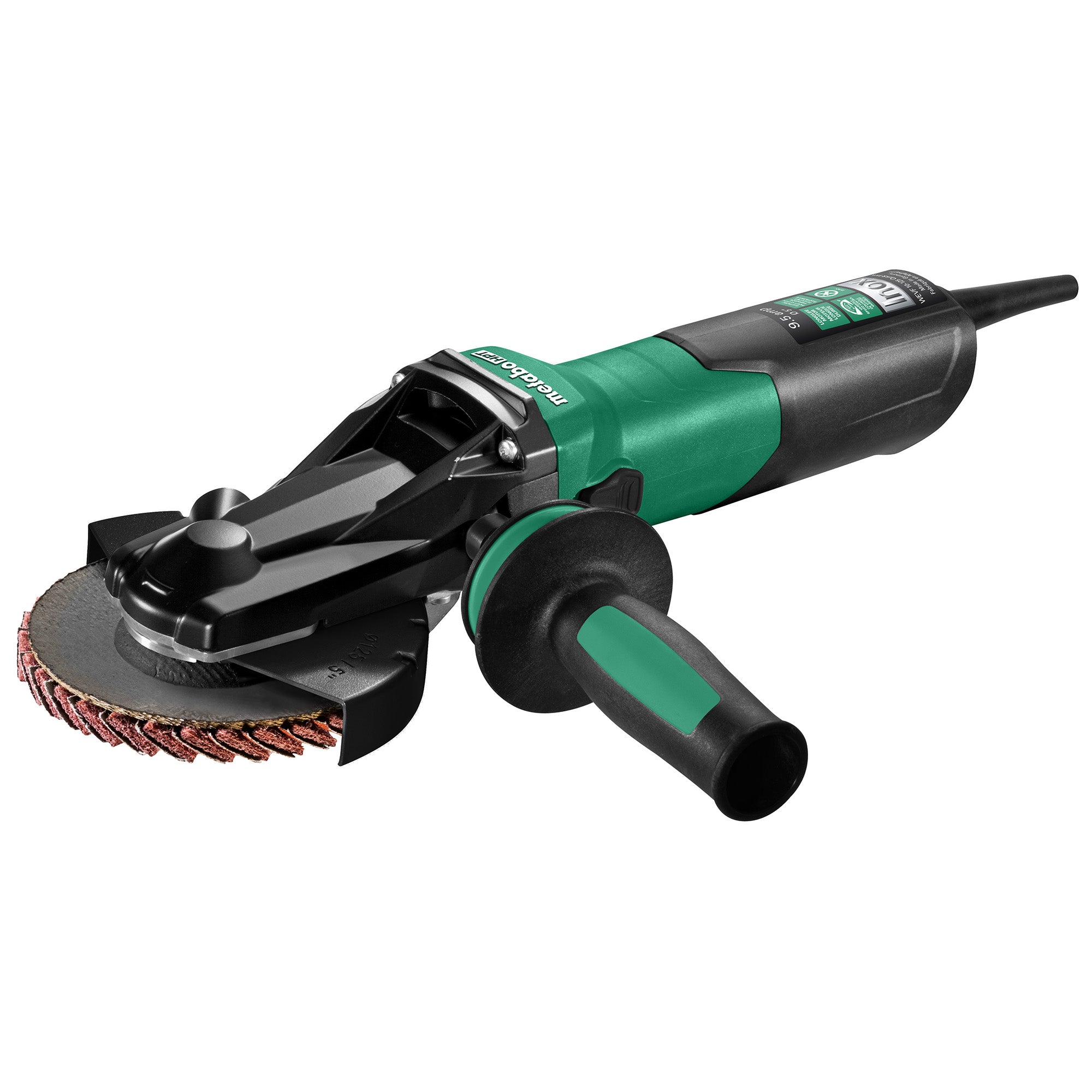 Metabo HPT 5" Variable Speed Flat-Head Grinder WEVF 10-125, Ultra-Slim Design for Tight Corners, 9.5-Amp 646080420