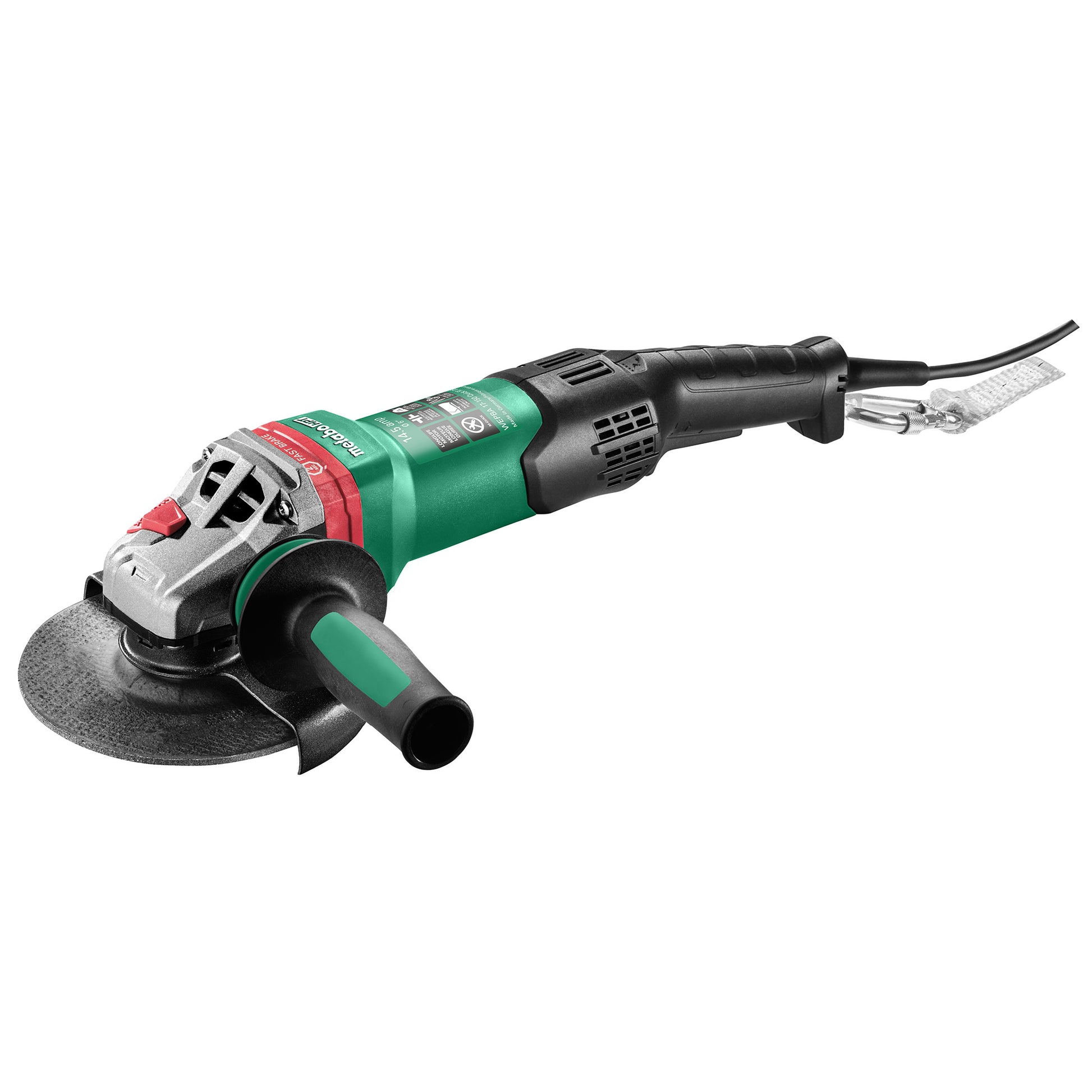 Metabo HPT 6" Angle Grinder WEPBA 17-150 14.5 AMP w/Brake, Non-Lock Paddle, Auto-balancer, Electronics, Rat Tail, Drop Secure 646606420