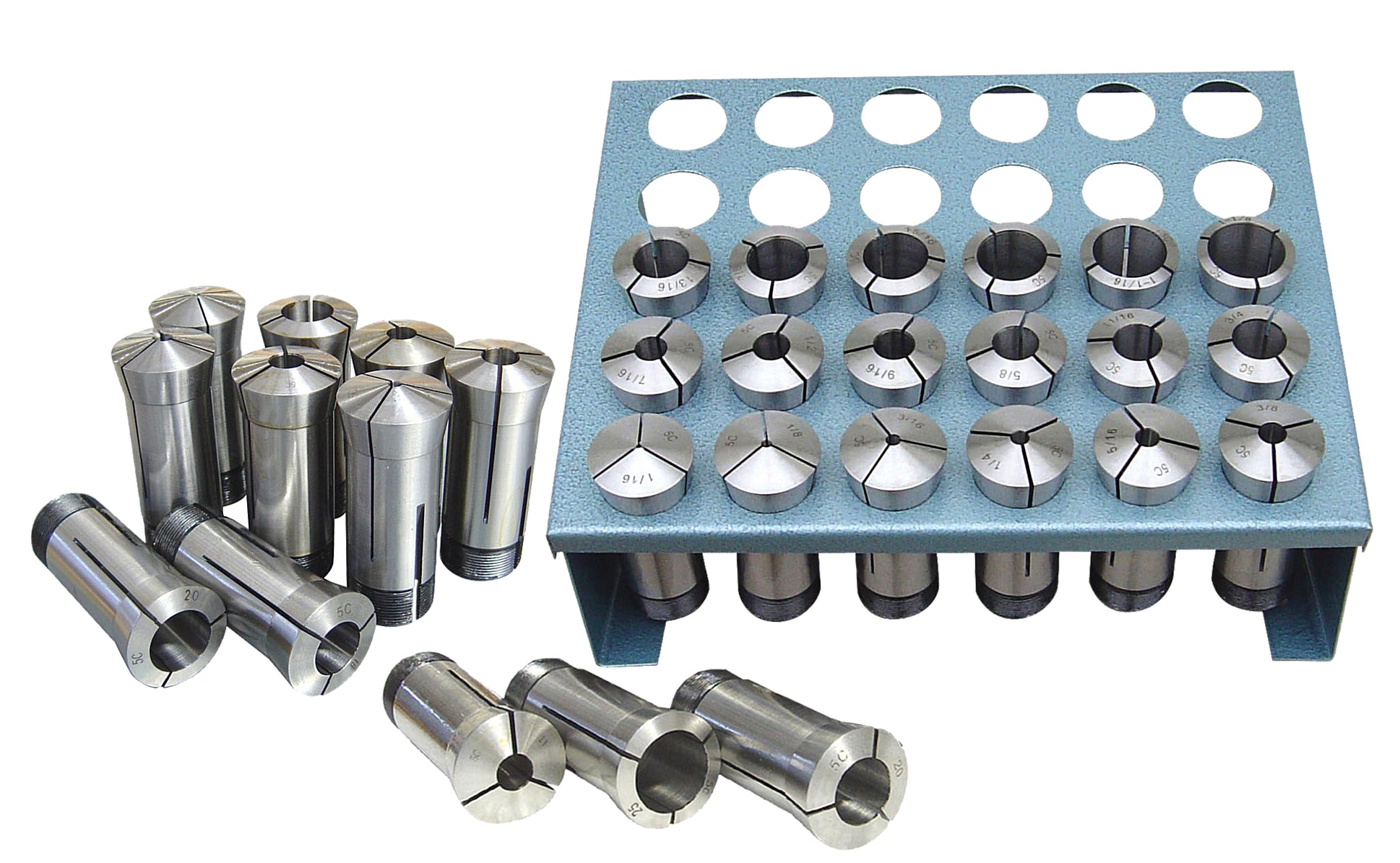 Jet Premium 35 Piece 5-C Collet Set With Rack (1/32nd) 650016