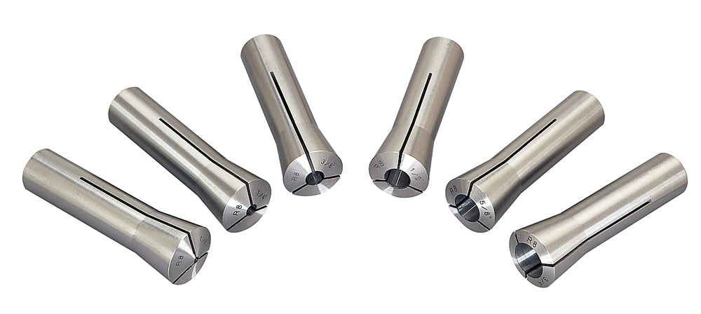 Jet CS-R8, 6-piece R-8 Collet Set 1/8 in. - 3/4 in. (8ths) 650132