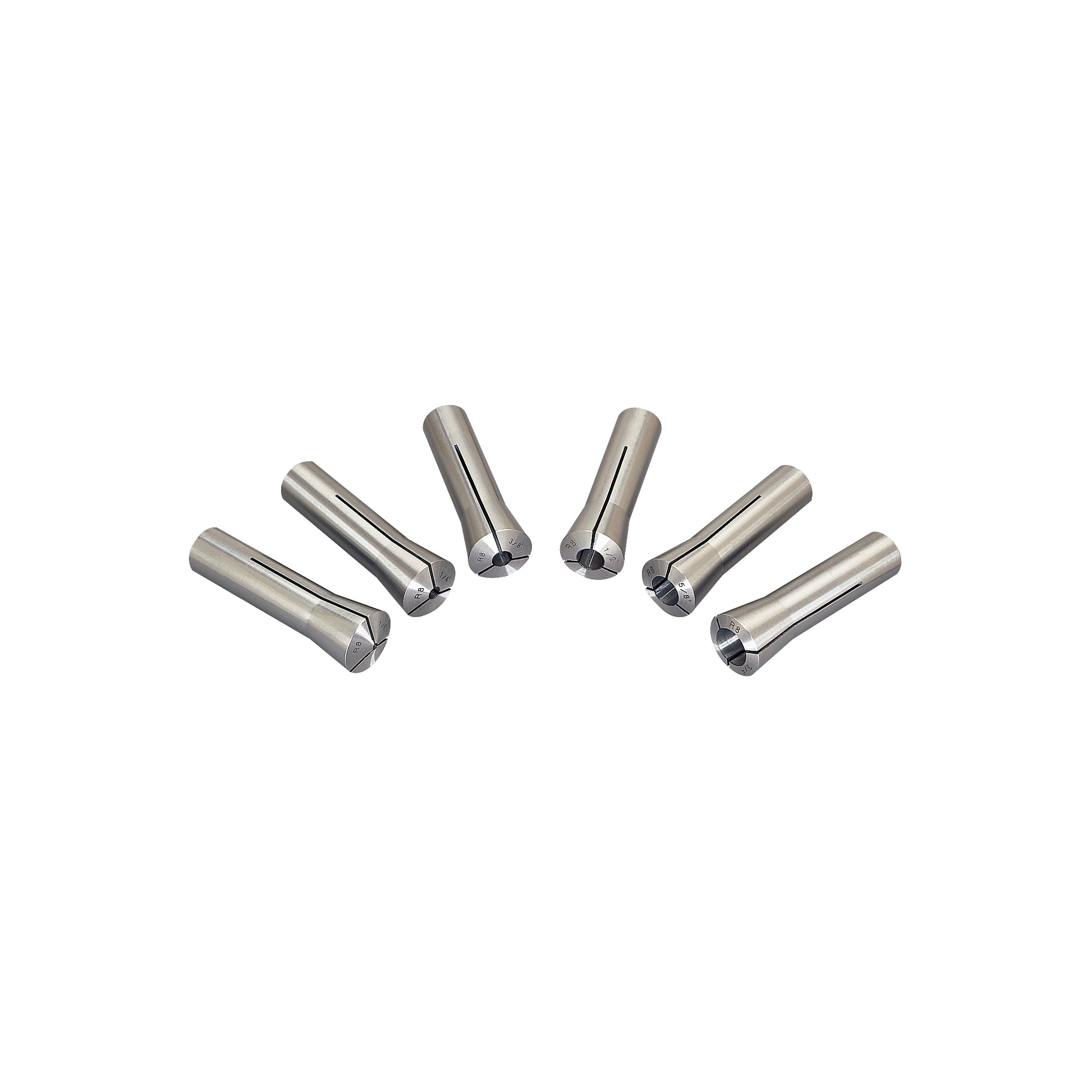 Jet Premium 6 PC R-8 Collet Set w/Rack 8THS 650133