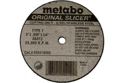 Metabo HPT 3" x .040" x 1/4" Type 1 A60TZ Original Slicer Cut-Off Wheel, 5-Pack 661316005