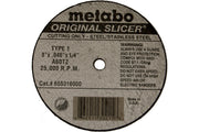 Metabo ORIGINAL SLICER 4in X 1/16in X 5/8in , TYPE 1, A60TZ - 100 Pack 655330000