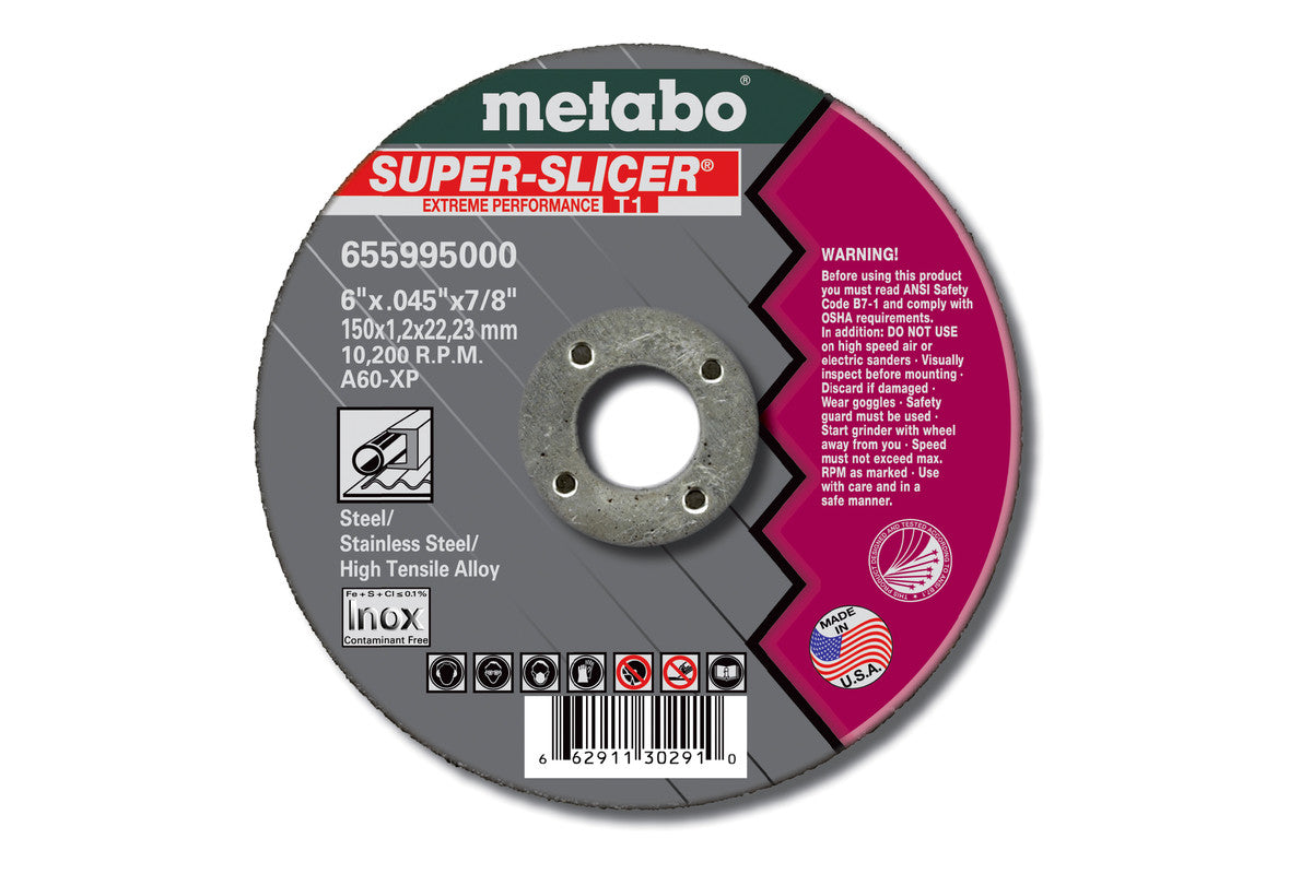 Metabo SUPER SLICER 3in X .040in X 3/8in, TYPE 1, A60XP - 50 Pack 655450000