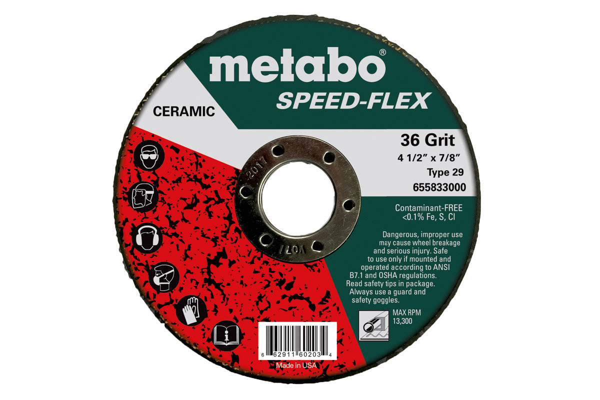 Metabo 4 1/2in SPEED-FLEX 36 7/8 T29 FIBERGLASS - 25 Pack 655833000