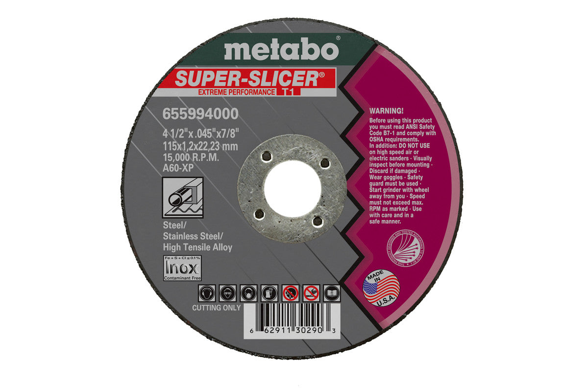 Metabo SUPER SLICER 5in X .045 X 7/8, TYPE 1, A60XP - 50 Pack 655992000