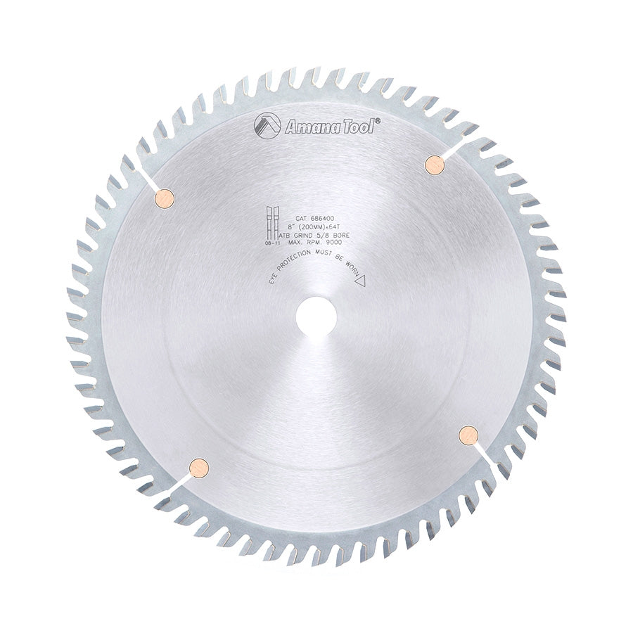 Amana Tool 8 in /64T TRIM Saw A.T.B. Grind 686400