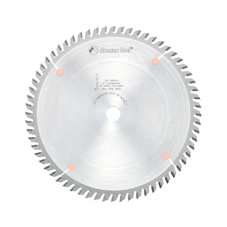 Amana Tool 8 in /64T TRIM Saw T.C.G. Grind 686401