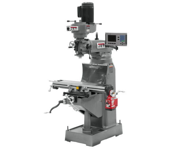 Jet JVM-836-3 Mill With 3-Axis ACU-RITE 203 DRO (Knee) With X and Y-Axis Powerfeeds 690047