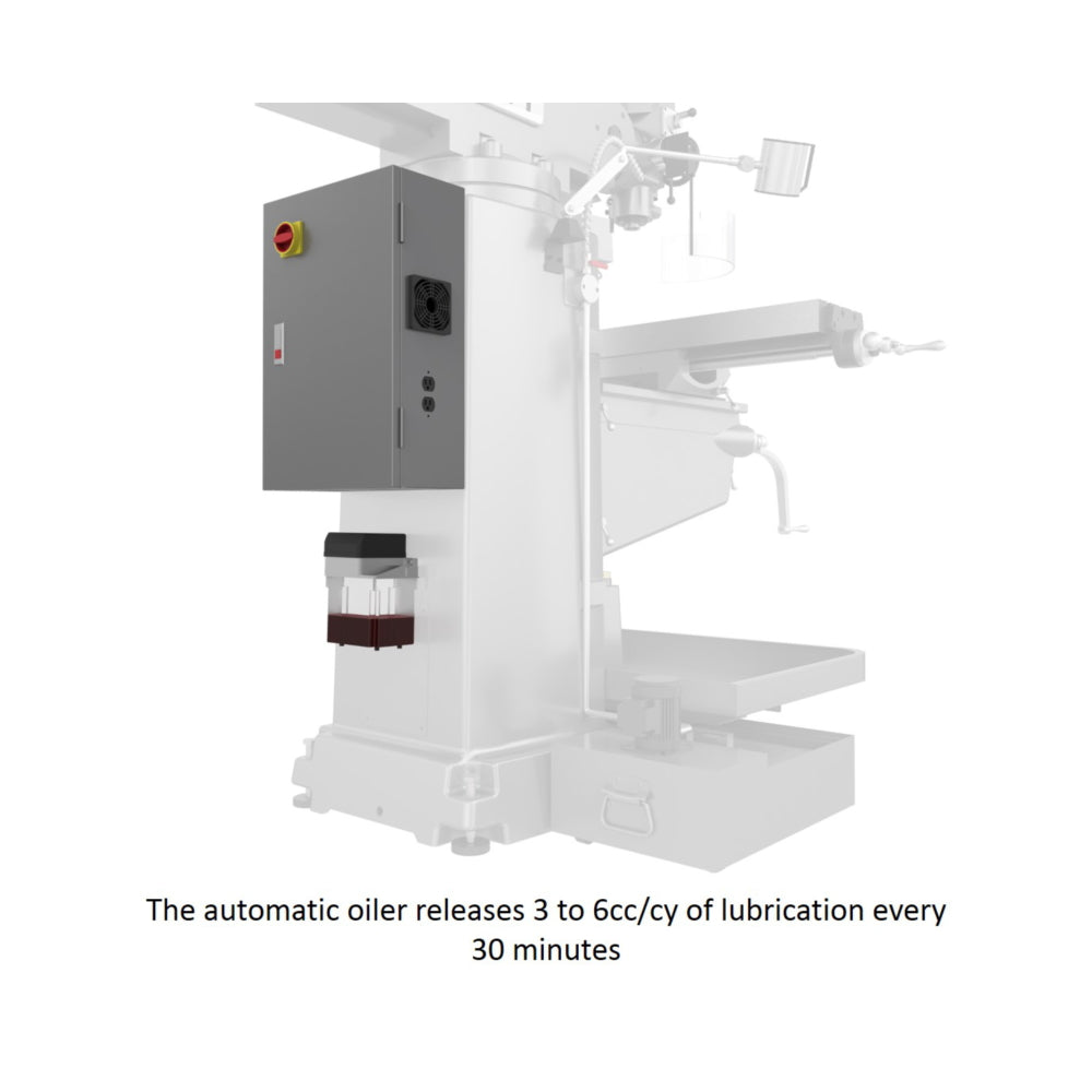 Jet JTM-949EVS Mill With 3-Axis Acu-Rite 203 DRO (Quill) With X-Axis Powerfeed and Air Powered Draw Bar 690531