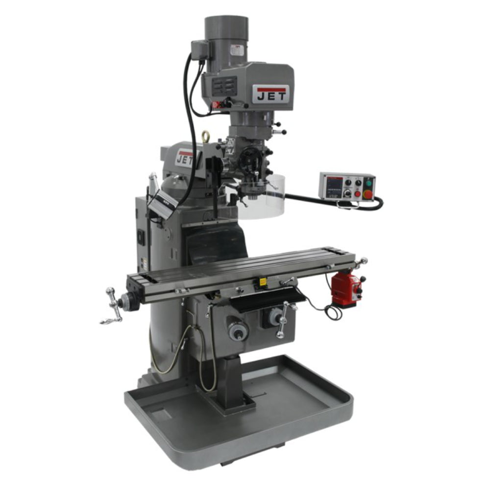 Jet JTM-949EVS Mill With Acu-Rite 203 DRO With X and Y-Axis Powerfeeds and Air Powered Drawbar 690523