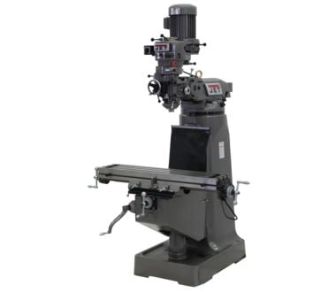 Jet JTM-2 Mill With 3-Axis Newall NMS300 DRO (Quill) With X & Y-Axis Powerfeeds 692199