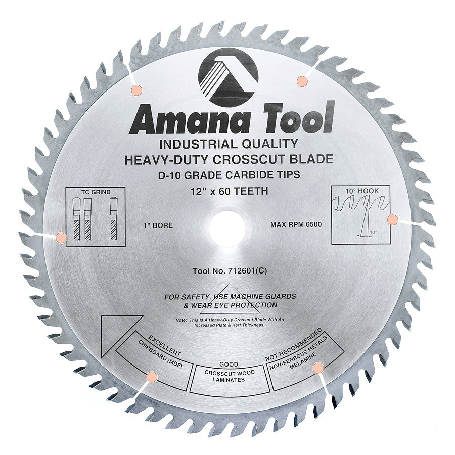 Amana Tool 12 in /60T Cut-Off Saw TCG Grind 712601