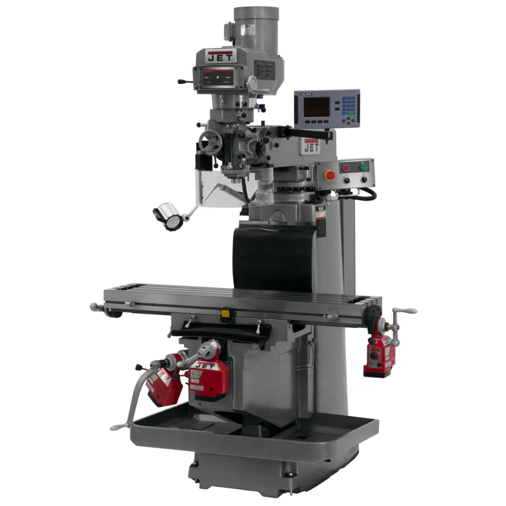Jet JTM-1254RVS With ACU-RITE 203 3X (Q) DRO, X,Y&Z Powerfeeds 698124