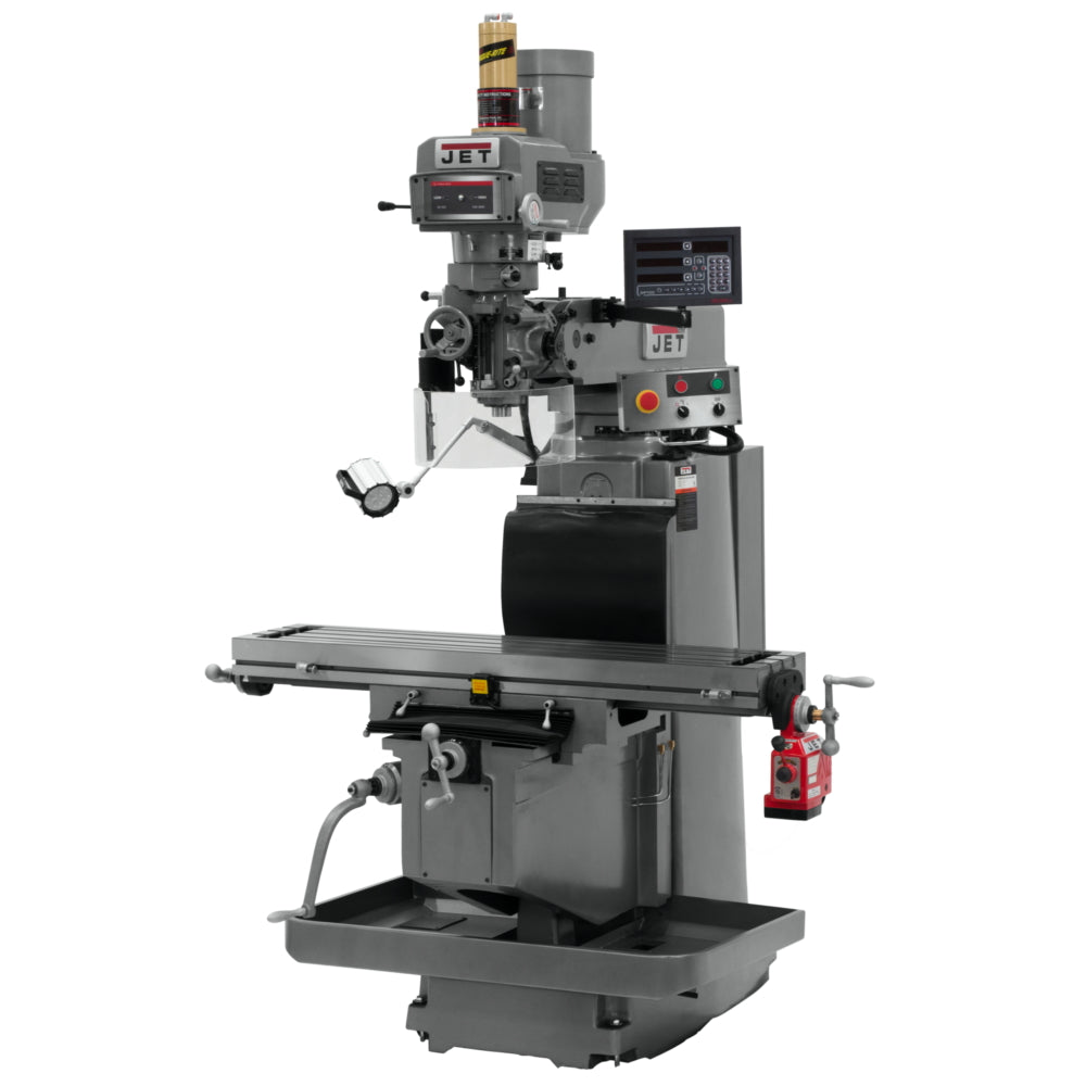 Jet JTM-1254RVS With Newall NMS800 3X (K) DRO, X Powerfeed & Air Power Drawbar 698133