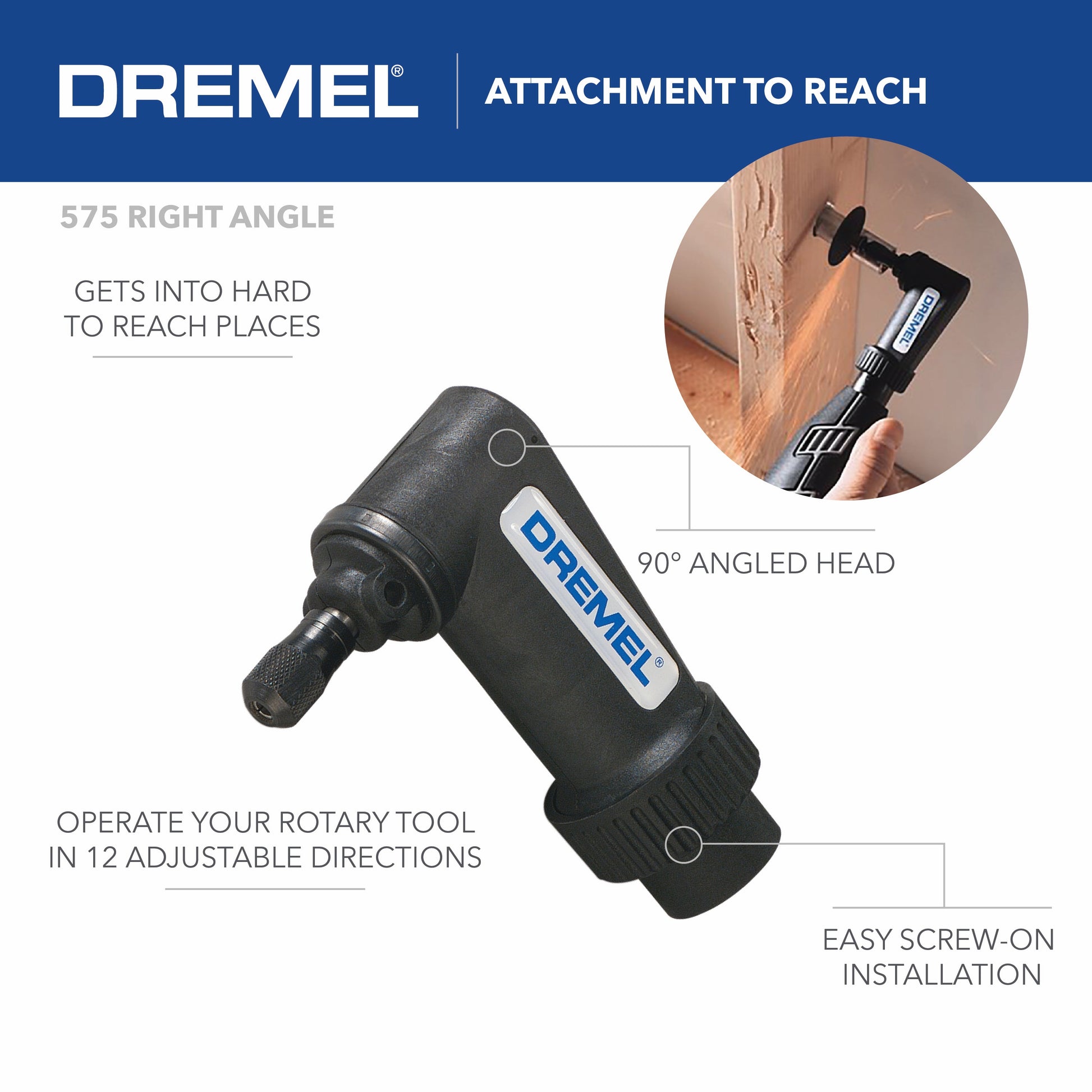 Dremel Right Angle Attachment for Rotary Tool 575
