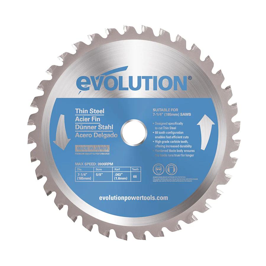 Evolution 7.25" Thin Steel and Ferrous Metal TCT Blade 7-1/4BLADETS