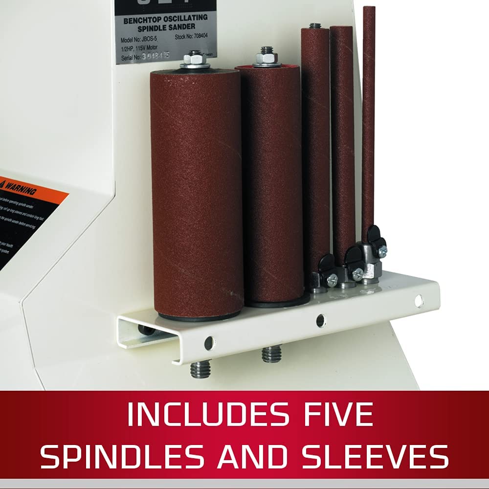 Jet JBOS-5, Benchtop Oscillating Spindle Sander, 1/2HP, 1Ph 115V 708404