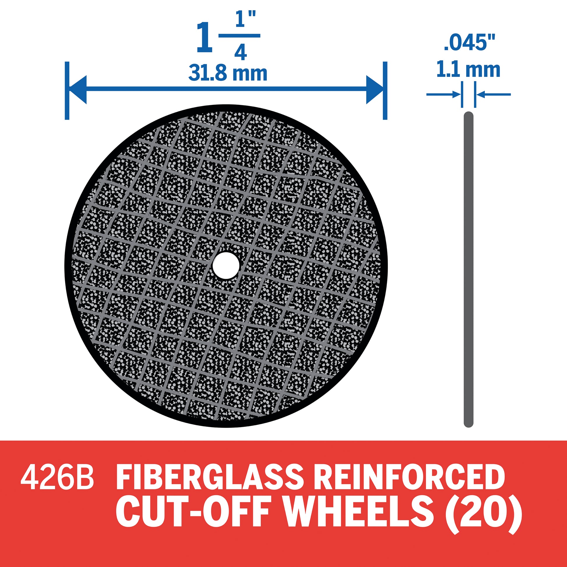 Dremel 1-1/4 in. Cut-off Wheel, 20-Pack 426B