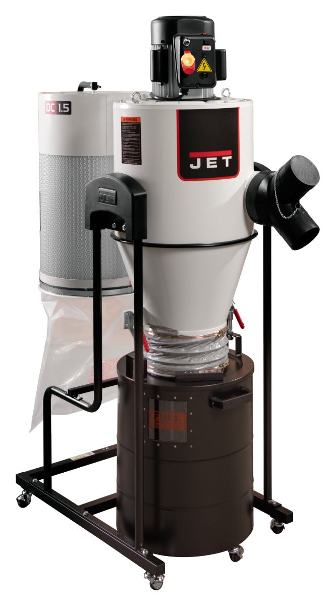 717515, JET JCDC-1.5 Cyclone Dust Collector, 1.5HP, 115V