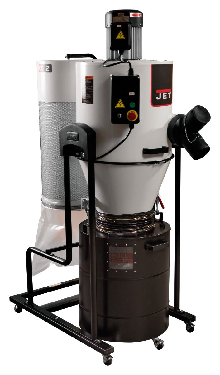 717520, JET JCDC-2 Cyclone Dust Collector, 2HP, 230V