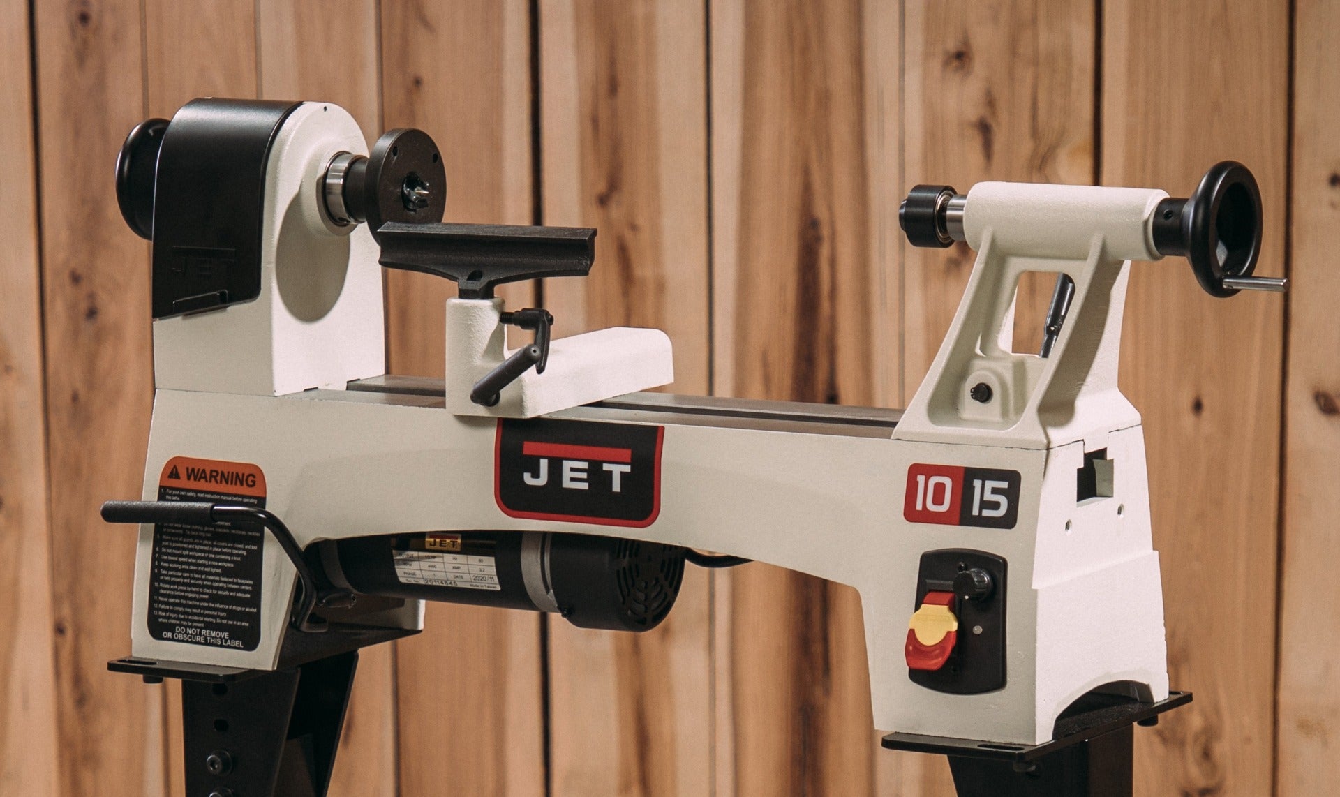 Jet JWL-1015VS 10' in. x 15' in. Variable Speed Wood Lathe, 0.5HP 115V 719110