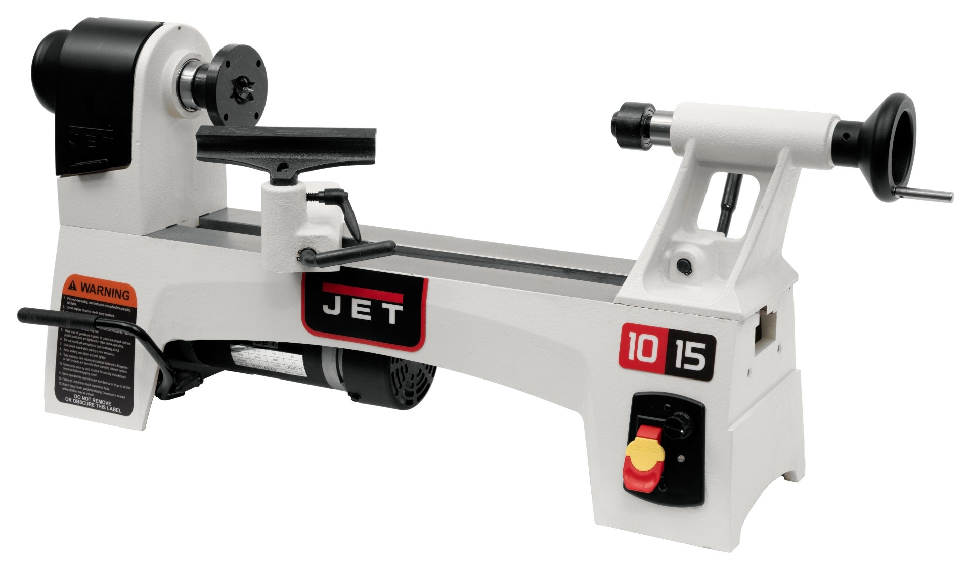 Jet JWL-1015VS 10' in. x 15' in. Variable Speed Wood Lathe, 0.5HP 115V 719110
