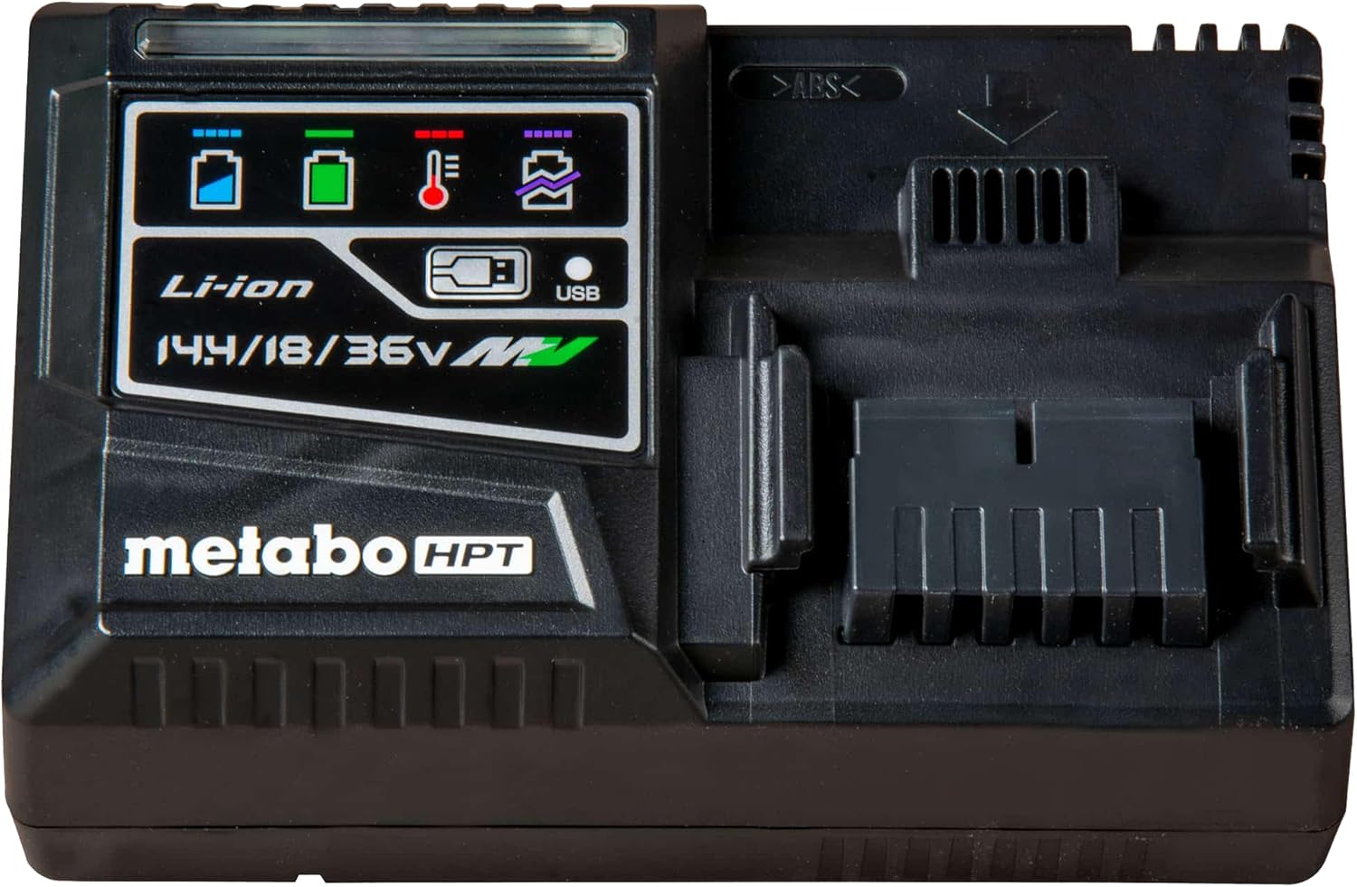 Metabo 18V/36V Li-Ion Slide Rapid Battery Charger w/ USB Port UC18YSL3Q1YM