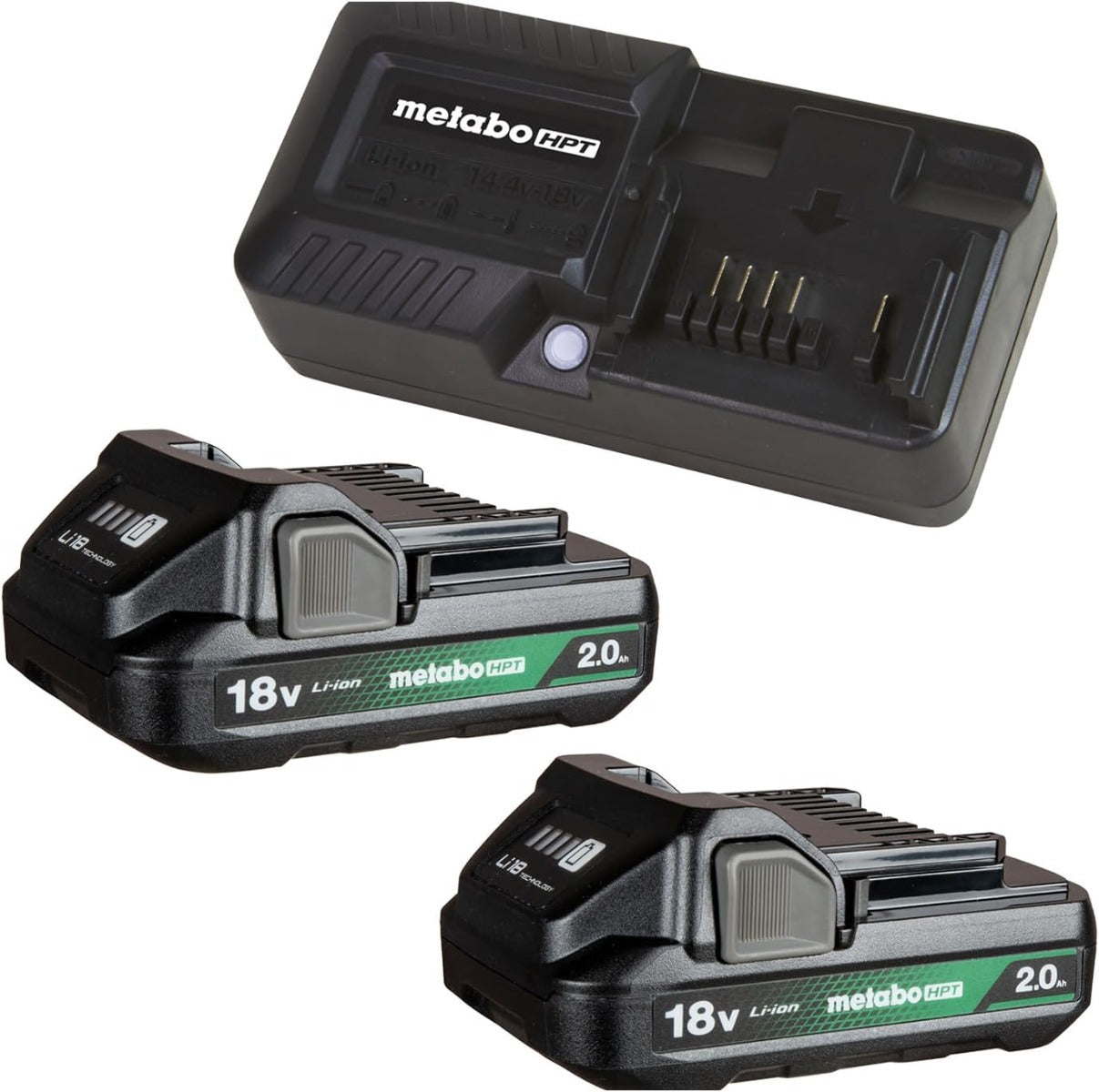Metabo 18V Li-Ion Starter Kit 18V 2.0 Ah x 2 UC18YKSLQBYM