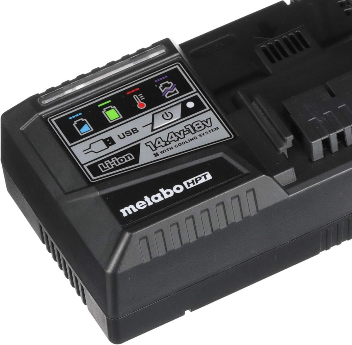 Metabo 18V/36V Li-Ion Slide Rapid Battery Charger w/ USB Port UC18YSL3Q1YM