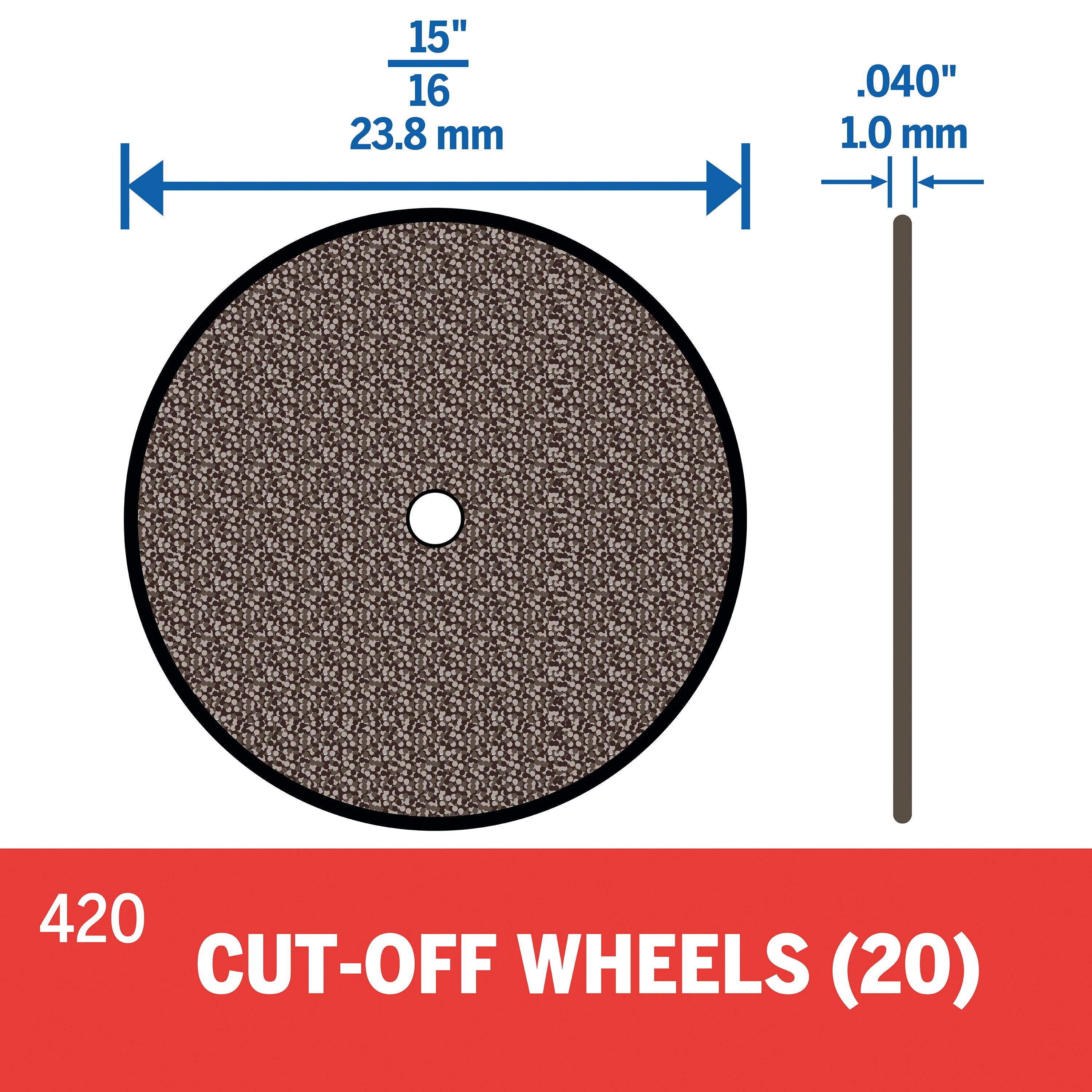 Dremel 15/16 in. Heavy Duty Cut Off Wheel, 20-Pack 420